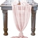thumbnail image 2 of Socomi Camino de mesa de gasa rosa rubor de 10 pies, 29 x 120 pulgadas, camino de boda, decoraciones transparentes para despedida de soltera, Navidad, Acción de Gracias, 2 of 4