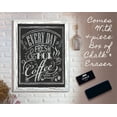 thumbnail image 4 of Magnetic Wall Chalkboard, Large Size 18" x 24", Rustic Wood Frame, Chalkboard Sign, Vertical or Horizontal Wall Mount, Includes Chalk and Eraser, by Better Office Products (Whitewash), 4 of 5