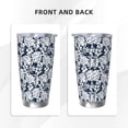 thumbnail image 3 of Picia Hawaiian Style Pattern 20 oz Tumbler Stainless Steel Vacuum Insulated Coffee Ice Cup Double Wall Travel Flask Dual Lid Water Bottle, Eco-friendly Car Cup-Without Straw, 3 of 8