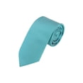 thumbnail image 1 of INSPIRE CHIC Men's Solid Color Narrow Stripes Necktie Graduation Suit Formal Ties Lake Blue, 1 of 4