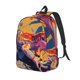 thumbnail image 1 of Disketp Colorful Gecko Jungle Art print Canvas Backpack Lightweight Travel Daypack Student Rucksack Laptop Backpack-, 1 of 5