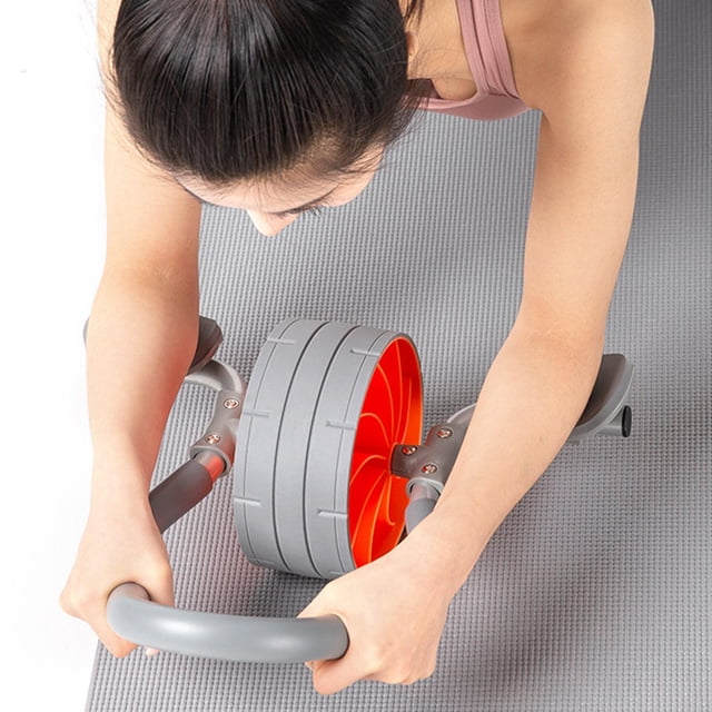 Rueda de rodillo Ejercicio Entrenamiento de fuerza, Gimnasio Mujeres Hombres Entrenamiento, Culturismo Gris Sharpla Rueda de rodillos abdominales