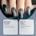 thumbnail image 3 of Blue & Black Cat Eye Gel Polish with Dual Color Chameleon Holographic Galaxy Effect for Magnetic Nail Art, 3 of 5