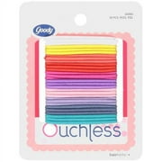 Ouchless Girl's Bright Thin Elastics - Set Of Goody Smooth Ouchless Elastic Thin Ponytail Bands In Bright Colors