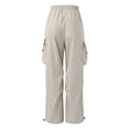 thumbnail image 4 of JAJAHO Kids Cargo Pants With Multiple Pockets Boys Girls Elastic Waist Loose Fit Straight Leg Jogger Pants 5-15Y Versatile Trousers, 4 of 9
