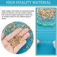 thumbnail image 5 of 1600Pcs Glass Bugle Beads Golden Long Tube Seed Bead 5 6 9 12x2mm Loose Spacer Bead with 0.5mm Round Hole, 5 of 7