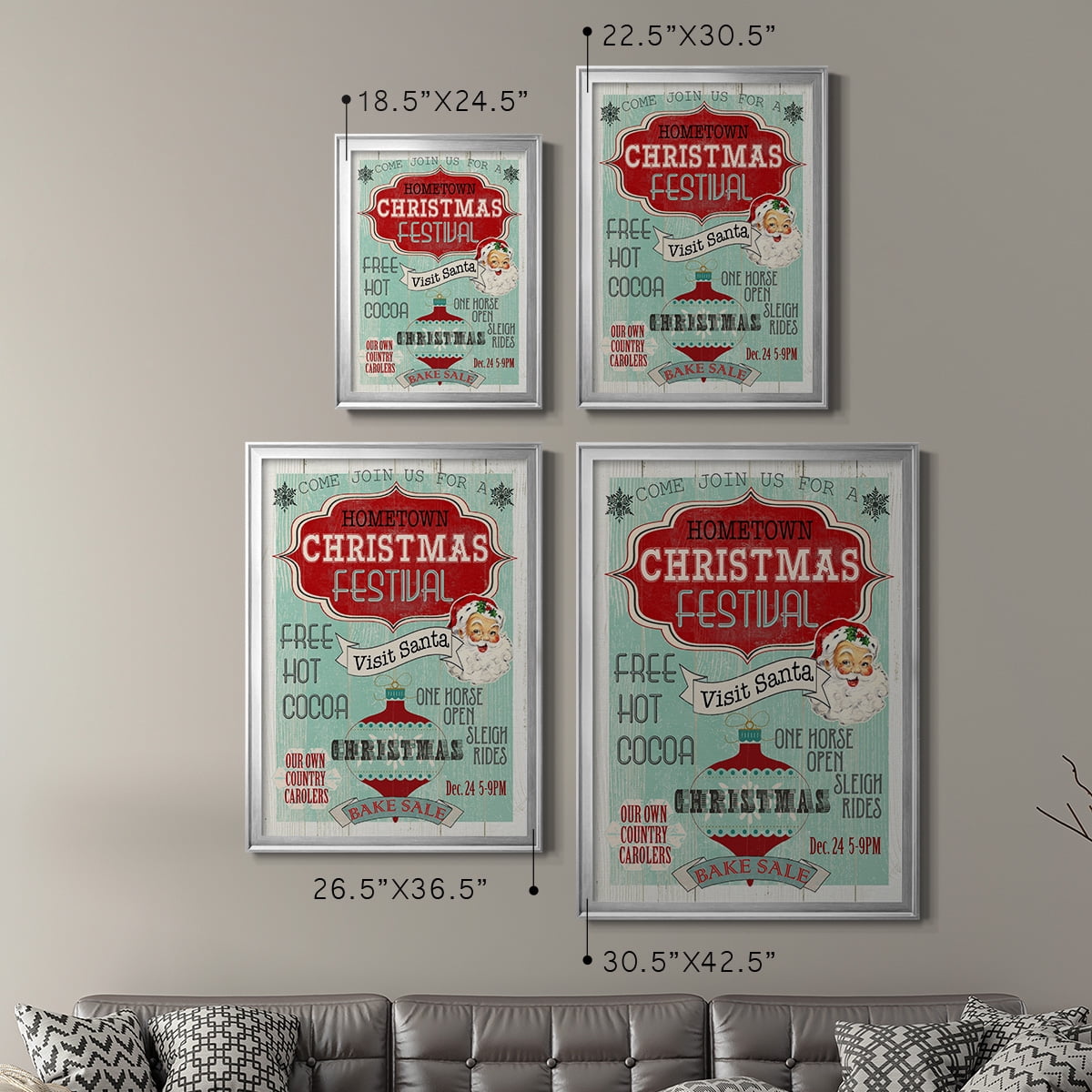 Bright Christmas Festival Premium Framed Print - Ready to Hang