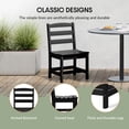thumbnail image 6 of WestinTrends Ashore 7-Piece HDPE Outdoor Rectangular Patio Dining Table Set with Side Chairs, Black, 6 of 15
