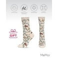thumbnail image 6 of MeMoi Women's Owls Bamboo Crew Socks - Womens - Female, 9-11, Oatmeal Heather, 6 of 7