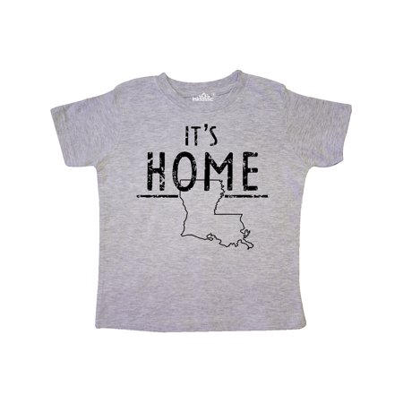 

Inktastic It s Home- State of Louisiana Outline Distressed Text Gift Toddler Boy or Toddler Girl T-Shirt