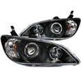 thumbnail image 4 of ANZO 2004-2005 Honda Civic Projector Headlights w/ Halo Black, 4 of 5