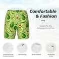 thumbnail image 5 of Lsque Mens Swim Trunks Green Avocado Pattern - Bathing Suit Compression Liner - Beach Swim Shorts Swimwear - (S-3XL) - Stretch Quick Dry -Small, 5 of 9