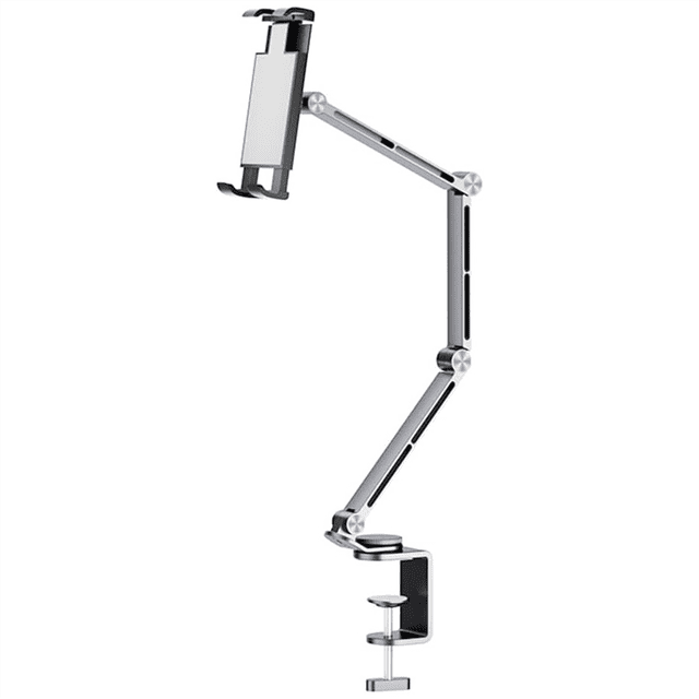 Soporte de Metal Resistente para Teléfono Móvil/Tableta, Soporte Plegable Flexible y Retráctil, Soporte Universal de Aleación de Aluminio