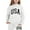 White, variant on Huowey Children Kids Boys and Girls Long Sleeve Letter Printed Lightweight Hoodie Sweatshirts and Long Pants Set Outfit
