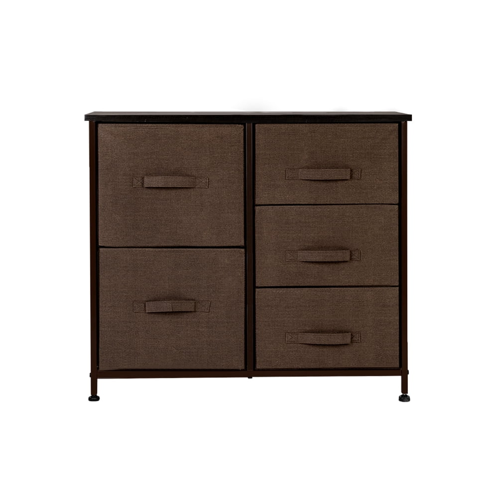Dresser Organizer With 5 Drawers, Fabric Dresser Tower For Bedroom