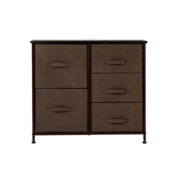 TKOOFN Dresser Organizer with 5 Drawers, Fabric Dresser Tower for