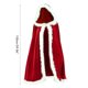 thumbnail image 2 of Billuyoard Capa con capucha roja de 1,5 m, disfraz de Navidad, capa de Papá Noel, manto rojo para fiesta de Navidad, disfraz de Cosplay Kits de decoración para fiestas Billuyoard HA038357-00, 2 of 6
