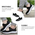 thumbnail image 4 of 1 par de zapatos deportivos de mujer de mediana edad, zapatos transpirables de malla, zapatos casuales (negro), 4 of 6