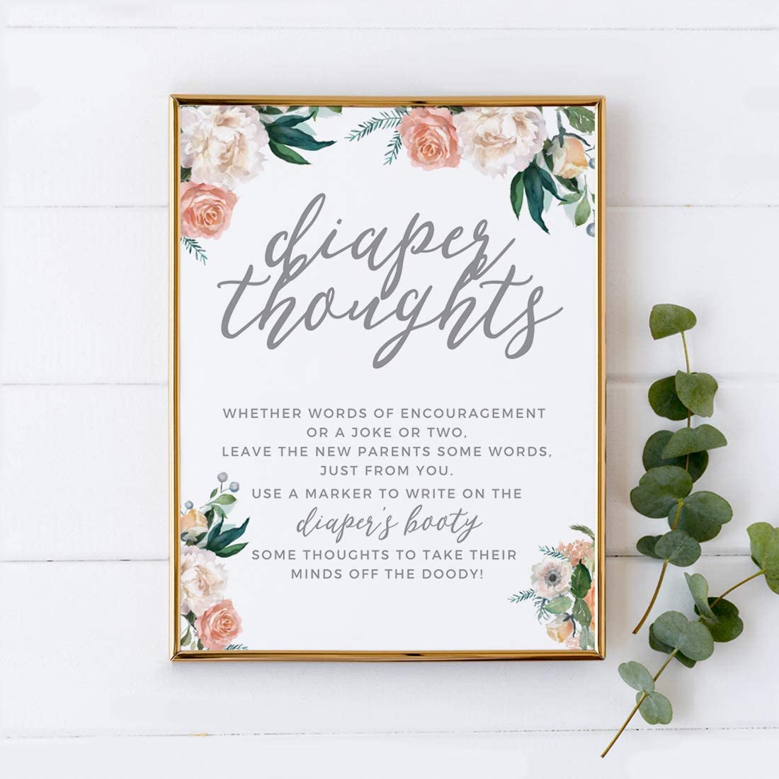 Andaz Press Baby Shower Game Cards – 'What’s On Your Phone?' 20-Pack, Peach Coral Floral Design - View #3