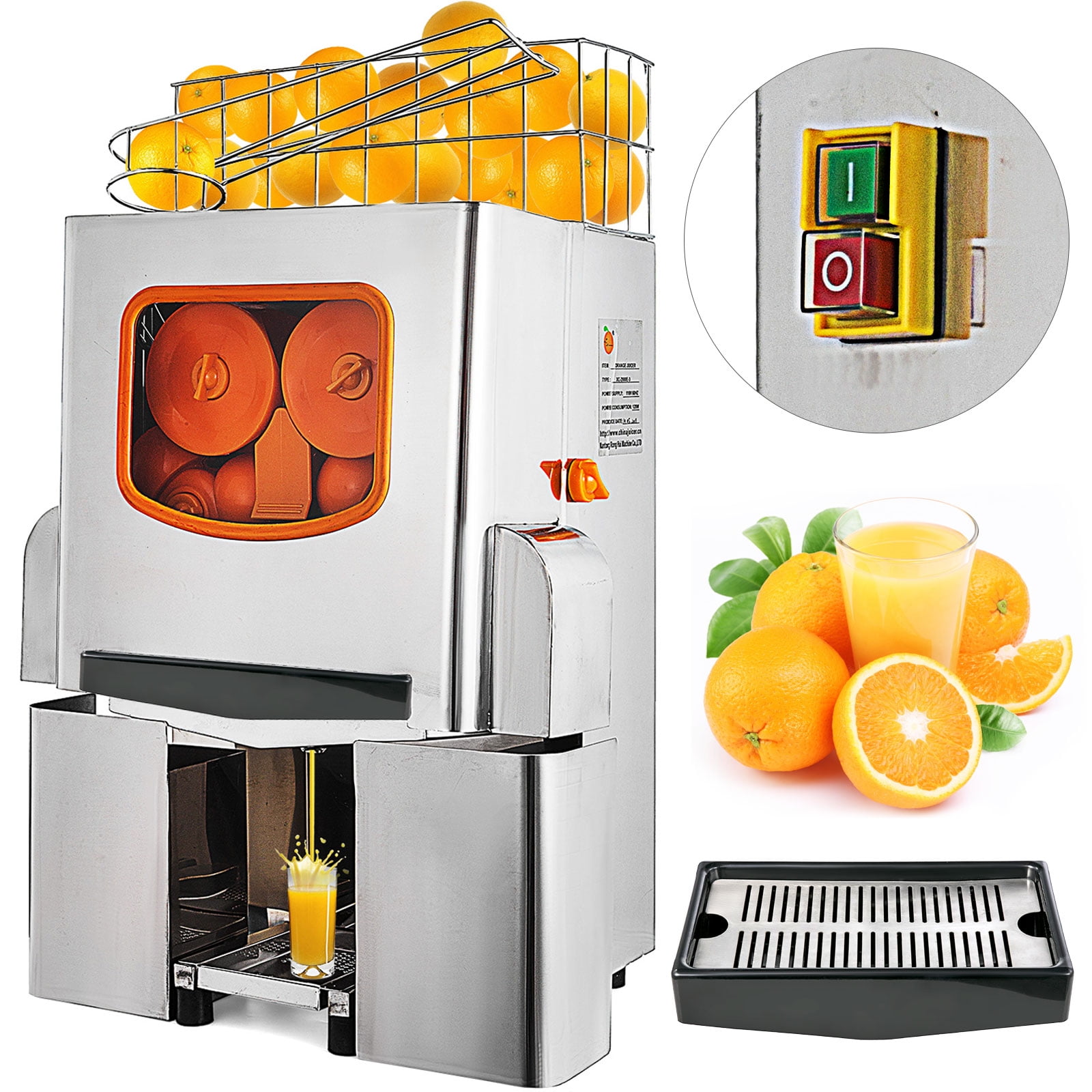 Pijnboom Soepel Koloniaal VEVOR 110V Commercial Orange Juicer Machine, With Pull-Out Filter Box,  Electric Citrus Juice Squeezer, 22-30 Oranges Per Minute, Lemon Making  Machine, 304 Stainless Steel Tank and Cover - Walmart.com