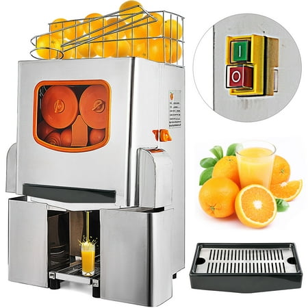 

VEVOR 110V Commercial Orange Juicer Machine With Pull-Out Filter Box Electric Citrus Juice Squeezer 22-30 Oranges Per Minute Lemon Making Machine 304 Stainless Steel Tank and Cover