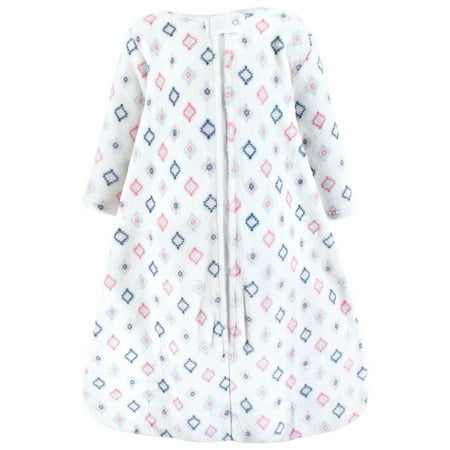 Hudson Baby Infant Girl Plush Sleeping Bag Sack Blanket Long Sleeve Diamond 18-24 Months