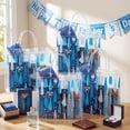 thumbnail image 2 of 12 Pack Fathers Gift Bags with Handles Clear PVC Treat Bags Blue Tie Reusable Party Favor Tote for Dad Men Gifts Candy Small Presents Party Supplies, 2 of 6