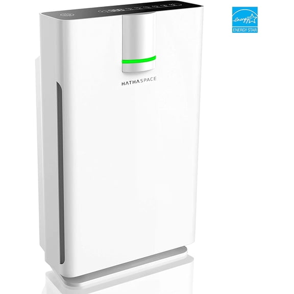 Hathaspace Smart True HEPA Air Purifier 2.0 for Extra-Large Rooms with Medical Grade H13 HEPA Filter, 5-in-1 Home Air Cleaner for Allergies, Asthma, Pets, Odors, Smokers, 1500 Sq Ft Coverage - HSP002