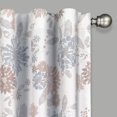 thumbnail image 2 of Eclipse Draft Stopper Room Darkening Fleece Lined Rod Pocket, Single Curtain Panel, Off-White Botanical, 40" W x 108" L, 2 of 6