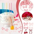 thumbnail image 3 of 100 Pcs Nœuds Roses Confettis Décoration de Fête pour Fille Baby Shower Fiançailles J7, 3 of 5