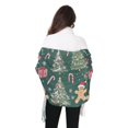 thumbnail image 4 of FORMRS Womens Scarf Winter Soft Long Big Warm Shawls Wrap Tassel Scarves, Red Christmas Gingerbread, 4 of 9