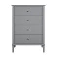 thumbnail image 3 of BOWERY HILL Mid Century 4 Drawer Chest Dresser in Gray, 41.3”H x 29.7”W x 19.7”D, 3 of 8