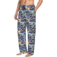 thumbnail image 3 of Mens Pajama Pants - Soft Sleep & Lounge Pants for Men, coconut tree SUV Cuteness Casual PJ Bottoms Pants with Pockets, 3 of 5