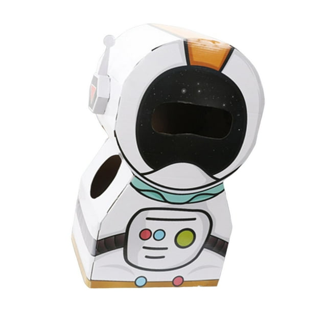 GUOOL Modèle de Boîte en Carton Portant un Astronaute Amusant en Carton pour Enfants