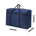 thumbnail image 3 of Bolsa de almacenamiento para mudanza y embalaje | Organizador de gran capacidad de tela Oxford | Robusto Portaequipajes Azul Listo para Cargar | 84x49x37cm | Capa de compresión | Mango | 1 pieza, 3 of 7