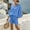 Blue women's boho beach outfit a1, variant on Cagogo Women's 2 Piece V Neck Batwing Sleeve Blouse Set Elastic Waisted Shorts Casual Summer Boho Beach Loose Tops Pants Lounge Outfits Travel Cruise Vacation Clothes, Dark Gray S
