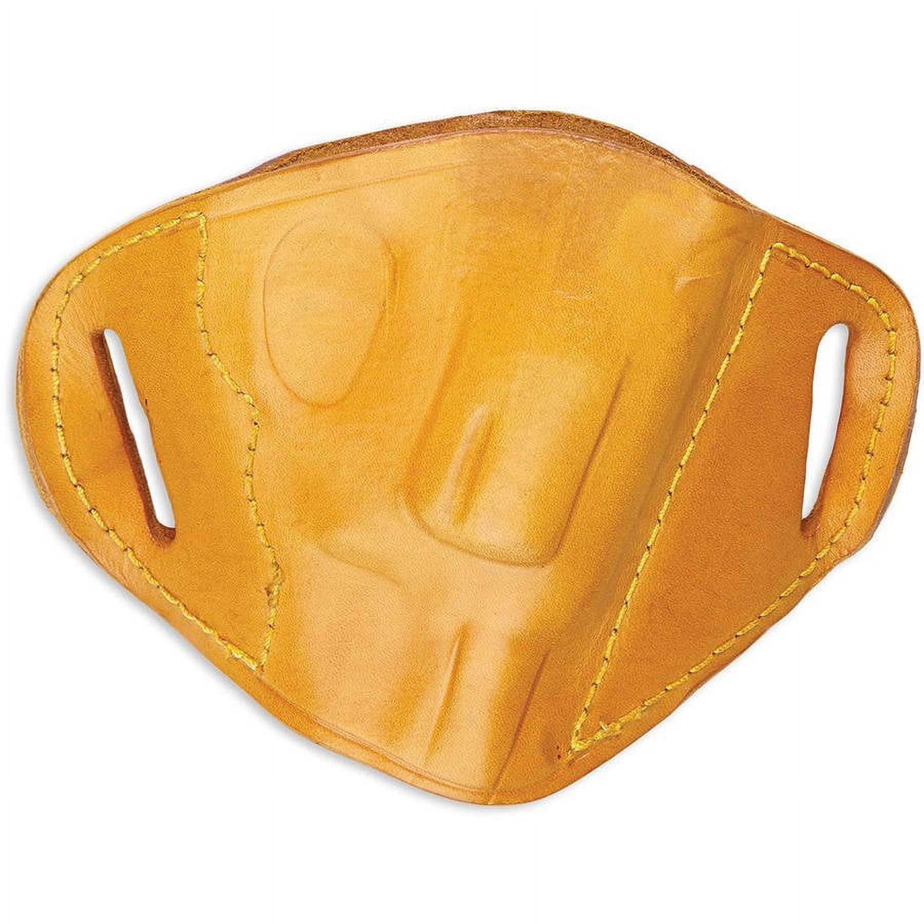 BULLDOG BELT SLIDE SMALL J FRAME REVOLVER HOLSTER RH LEATHER TAN