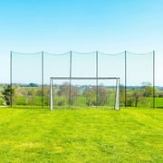 Stop That Ball™ Socketed Sports Barrier Net System | Durable Galvanized Steel Poles with UV Stabilized Ball Stop Net | Five Lengths Available, 12ft Height