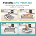 thumbnail image 2 of Caja de arena para gatos TomTenisse con tapa abierta, grande, plegable, gris, 2 of 7