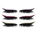 thumbnail image 1 of 3 pares de pegatinas de delineador de ojos y pestañas reutilizables E Zulema  Delineador de ojos pegatinas de pestañas, 1 of 7
