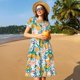 thumbnail image 4 of Disketp Colorful Fruits para Vestido de Manga Corta para Mujeres, Vestidos de Verano para Mujeres, Casual y Holgado para la Playa, 4 of 6