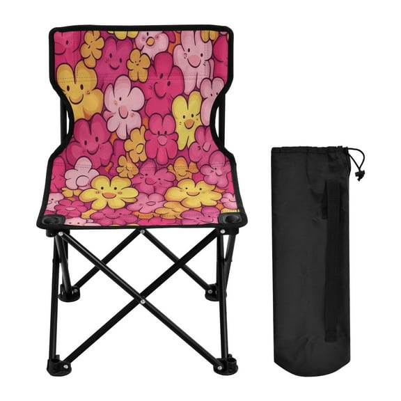 BZSMCE Camping Chairs Modern Smiling Petals Of Joy Pattern Folding chair