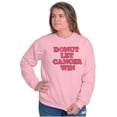 thumbnail image 3 of Donut Let Breast Cancer Win Women Crewneck Sweatshirt Brisco Brands L, 3 of 6
