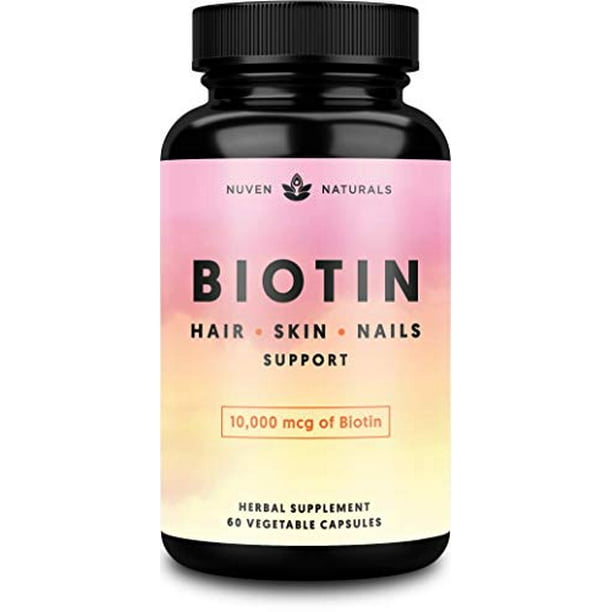 Hair Vitamins-Biotin 10000 mcg for Hair Growth, Hair Skin and Nails  Vitamins + Adaptogens, Hair Growth Vitamins, Hair Vitamins for Faster Hair  Growth, Biotin for Hair Growth, Biotin Suppleme 
