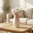 thumbnail image 5 of REGALWOVEN Modern Tall Ceramic Vase for Home Decor, Slim Matte Decorative Flower Vases for Centerpieces, Minimalist Bud Vase Pink 4.3"L x 4.3"W x 9.6"H, 5 of 6