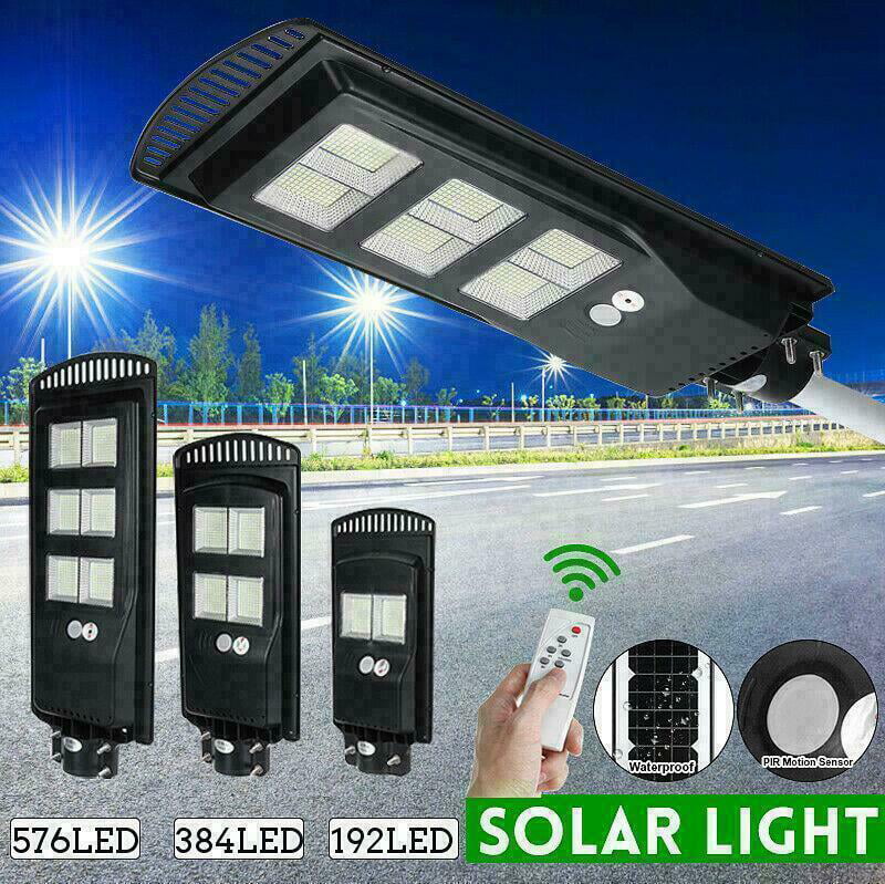 150/250W Solar Street Light Commercial Outdoor IP67 Security Road Lamp Dusk-Dawn 