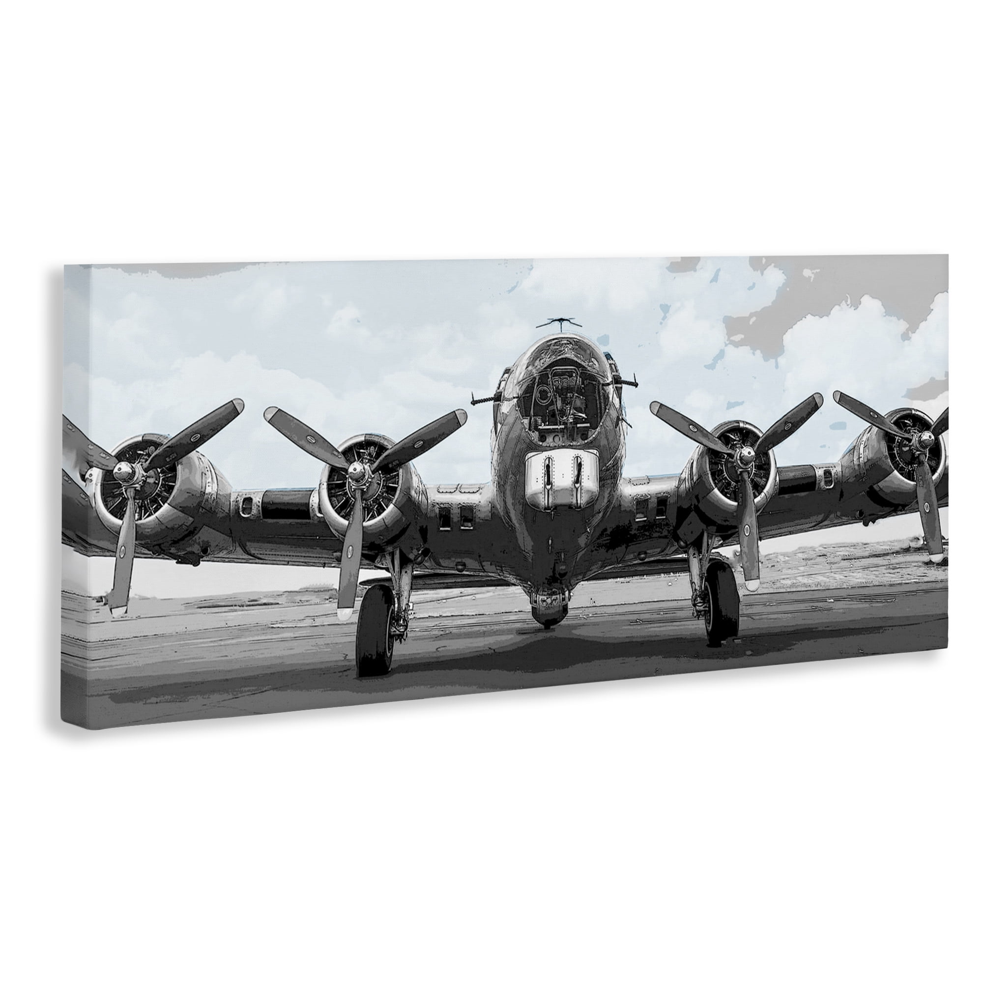Stupell Industries Historic Aviation Aircraft Canvas Wall Art, design by Kim Allen