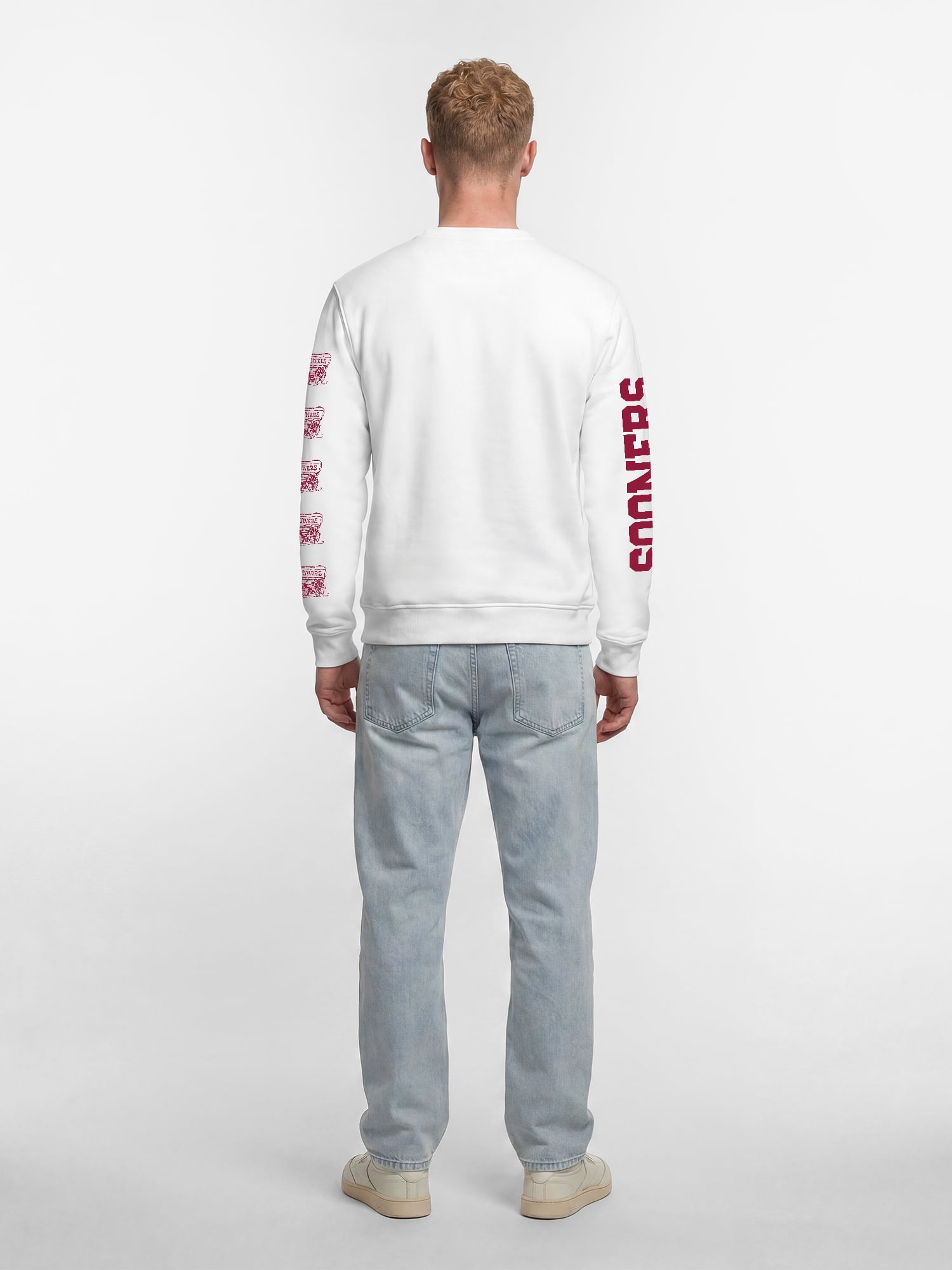 Oklahoma Sooners Reebok Mens White Crew Sweatshirt