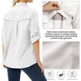 thumbnail image 2 of Camisa de pesca Toumett para mujer con protección solar UPF 50, color blanco, 2 of 8