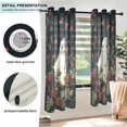 thumbnail image 3 of Yayeee Window Curtains Light Filtering 63"x42" Grommet Panel Pair Home Living Room Decor, Happy Ghost, 3 of 7